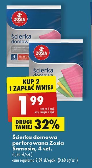Biedronka Ściereczki domowe perforowane zosia samosia oferta
