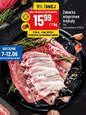 Żeberka wieprzowe trójkąty 1 kg