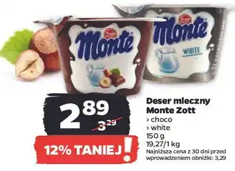 Netto Deser śmietankowy zott monte white oferta