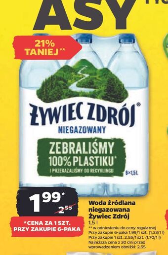 Netto Woda niegazowana żywiec zdrój oferta