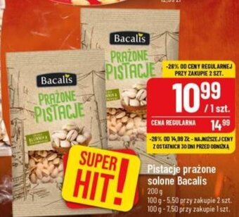 Polomarket Pistacje prażone solone Bacalis 200 g oferta