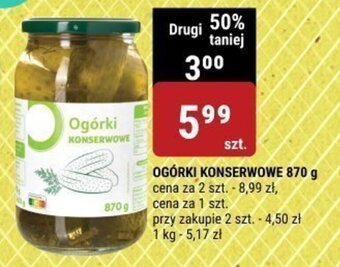 bi1 OGÓRKI KONSERWOWE 870 g oferta