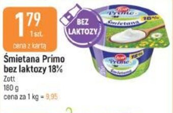 E.Leclerc Zott Śmietana Primo bez laktozy 18% 180g oferta