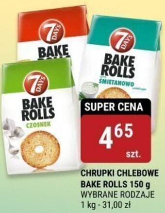 bi1 CHRUPKI CHLEBOWE BAKE ROLLS 150 g oferta