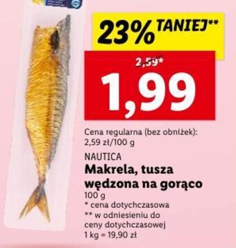 Lidl Makrela, tusza wędzona na gorąco, 100 g oferta