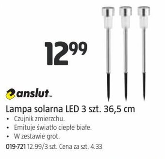 Jula Lampa solarna LED 3 szt. 36,5 cm oferta