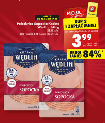 Biedronka Polędwica Sopocka Kraina Wędlin, 140 g oferta