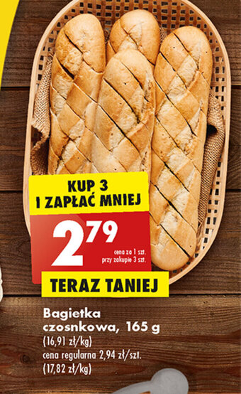Biedronka Bagietka czosnkowa, 165 g oferta