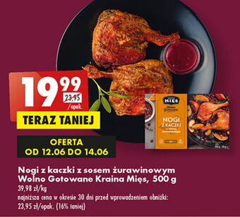 Biedronka Nogi z kaczki z sosem żurawinowym Wolno Gotowane Kraina Mięs, 500 g oferta