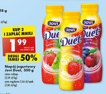 Biedronka Napój jogurtowy Jovi Duet, 350 g oferta