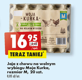 Biedronka Jaja z chowu na wolnym wybiegu Moja Kurka, rozmiar M, 20 szt. oferta