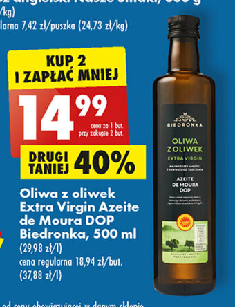 Biedronka Oliwa z oliwek Extra Virgin Azeite de Moura DOP Biedronka, 500 ml oferta