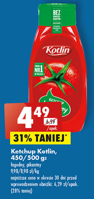 Biedronka Ketchup Kotlin, 450/500g oferta