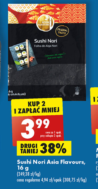Biedronka Sushi Nori Asia Flavours, 16g oferta