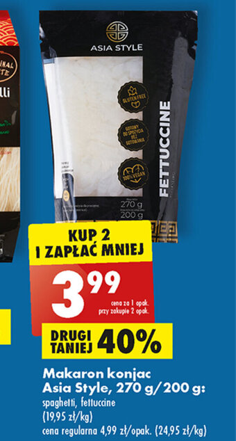 Biedronka Makaron konjac Asia Style, 270 g/200 g oferta