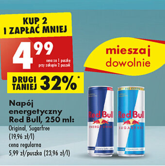 Biedronka Napój energetyczny Red Bull, 250 ml oferta