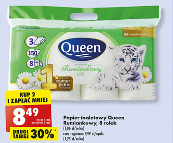 Biedronka Papier toaletowy Queen Rumiankowy, 8 rolek oferta