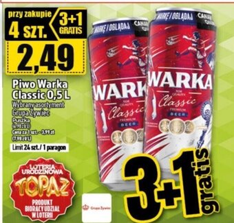 Topaz Piwo Warka Classic 0,5L oferta