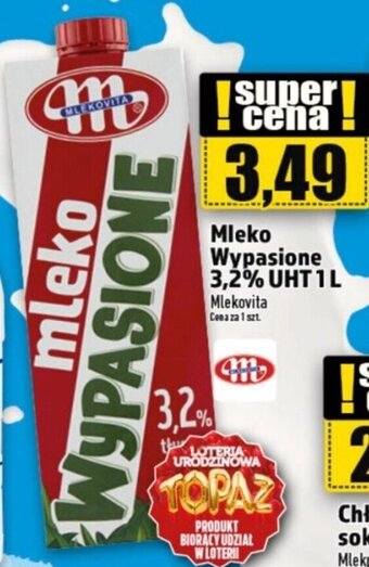 Topaz Mleko Wypasione 3,2% UHT 1L Mlekovita oferta