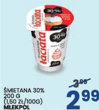 Wafelek ŚMIETANA 30% 200 G MLEKPOL oferta