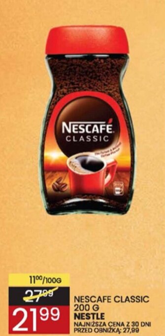 Wafelek NESCAFE CLASSIC 200 G NESTLE oferta