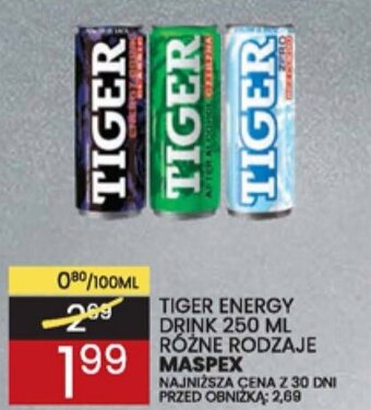 Wafelek TIGER ENERGY DRINK 250 ML MASPEX oferta