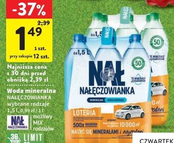 Intermarche Woda niegazowana nałęczowianka oferta