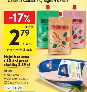 Intermarche Mus truskawkowo owolovo oferta