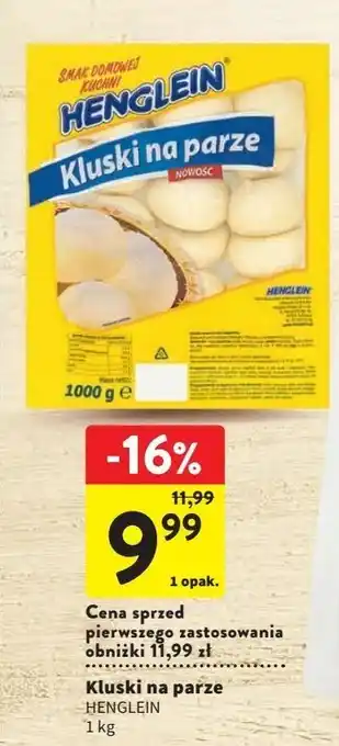 Intermarche Kluski na parze henglein oferta