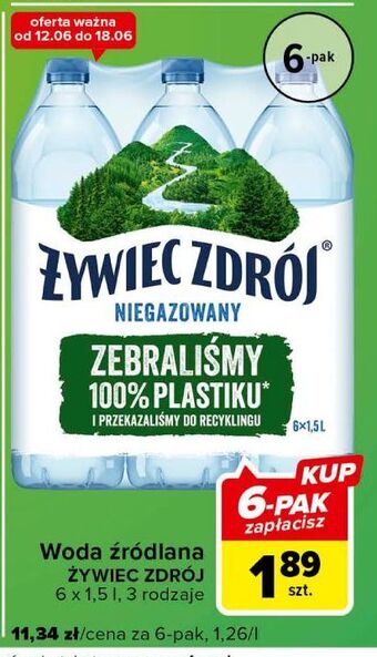 Carrefour Express Woda niegazowana żywiec zdrój oferta