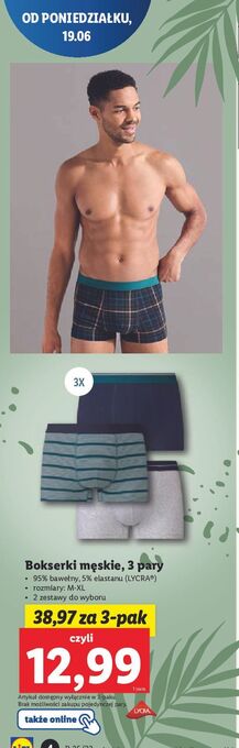 Lidl Bokserki męskie m-xl oferta