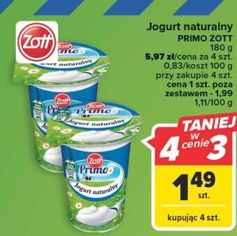 Carrefour Jogurt naturalny zott primo oferta