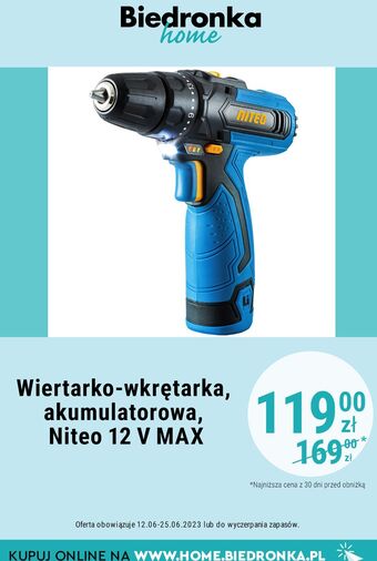 Biedronka Wiertarko-wkrętarka niteo oferta
