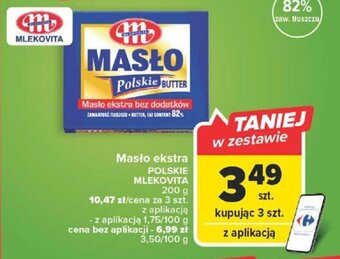 Carrefour Market Masło ekstra POLSKIE MLEKOVITA 200 g oferta