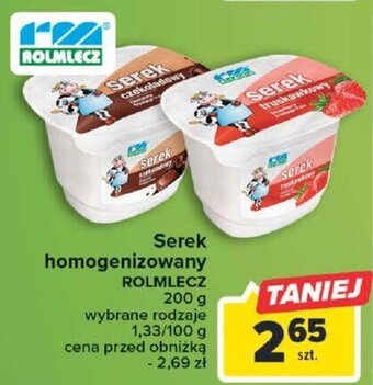 Carrefour Market Serek homogenizowany ROLMLECZ 200 g oferta