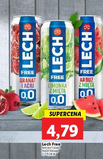 Lidl Piwo lech free granat i acai oferta