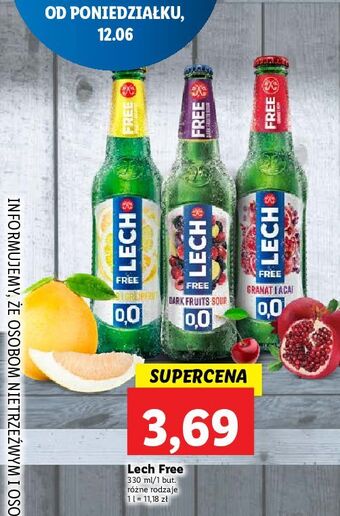 Lidl Piwo lech free pomelo i grejpfrut oferta