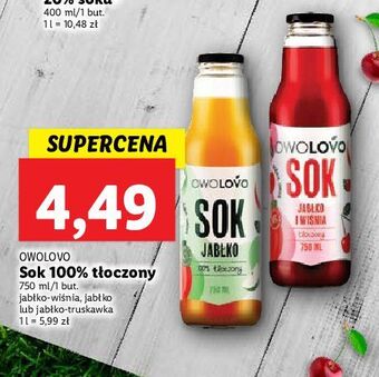 Lidl Sok jabłko-wiśnia owolovo oferta