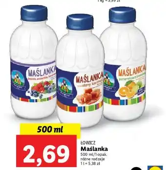 Lidl Maślanka jagoda-poziomka-borówka łowicz 1906 oferta