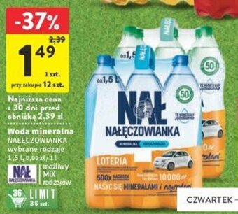 Intermarche Woda mineralna NAŁĘCZOWIANKA 1,5 l oferta