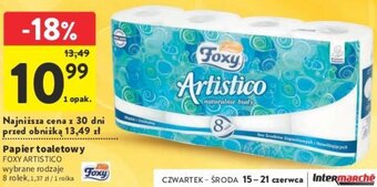 Intermarche Papier toaletowy FOXY ARTISTICO 8 rolek oferta