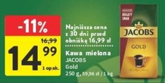 Intermarche Kawa mielona JACOBS GOLD 250g oferta