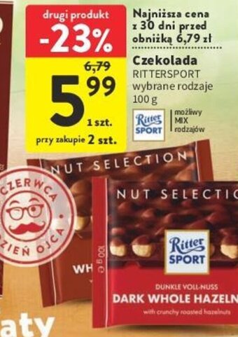 Intermarche Czekolada RITTERSPORT 100g oferta