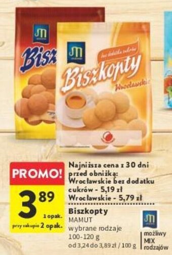 Intermarche Biszkopty MAMUT 100-120g oferta