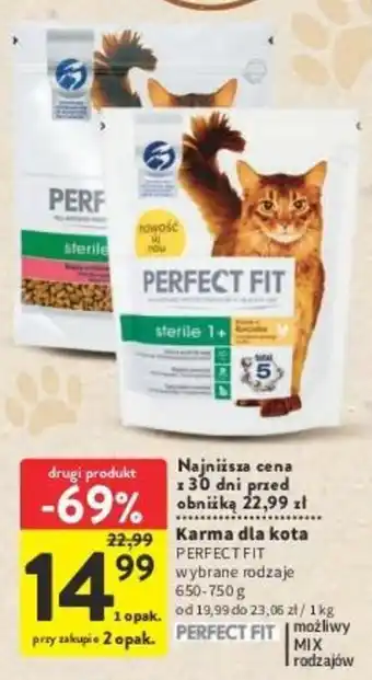 Intermarche Karma dla kota PERFECT FIT 650-750 g oferta