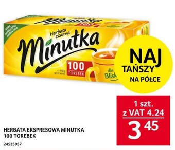 Selgros HERBATA EKSPRESOWA MINUTKA 100 TOREBEK oferta