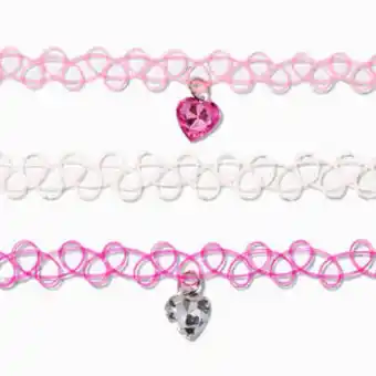 Claire's Claire's club hot pink choker set - 3 pack oferta