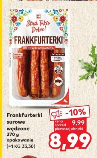 Kaufland FRANKFURTERKI surowe wędzone 270 g oferta