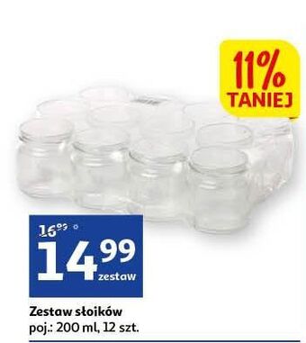 Auchan Komplet słoików bez zakrętki 200 ml oferta