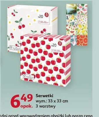 Auchan Serwetki 33 x cm oferta